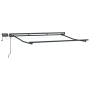 vidaXL Handmatige Luifelhouder met LED's Antraciet 3 x 2,5 m Aluminium