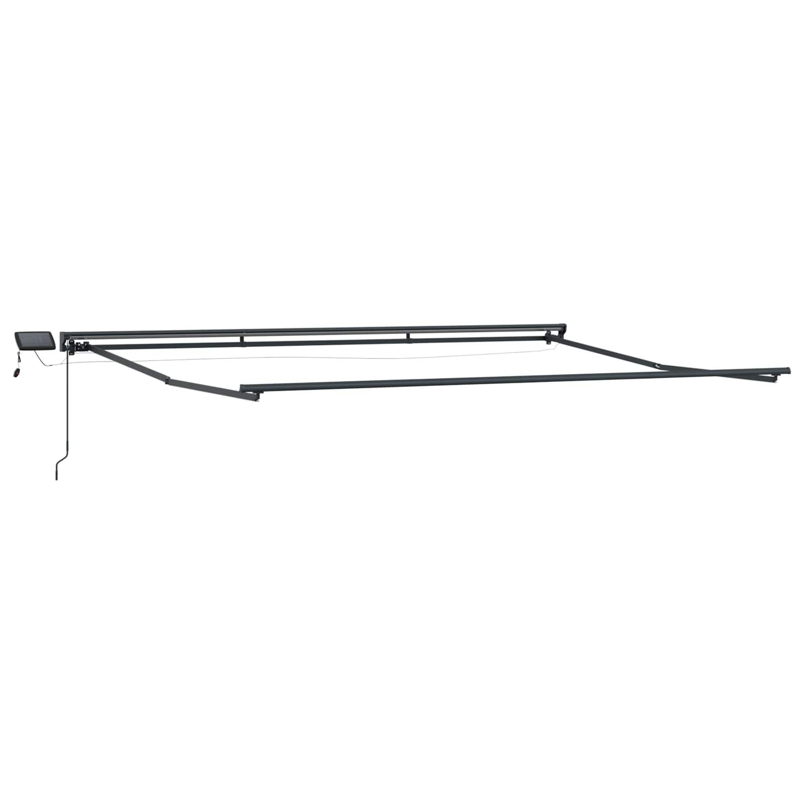 vidaXL Handmatige Luifelhouder met LED's Antraciet 3 x 2,5 m Aluminium