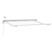 vidaXL Elektrisch Zonnescherm Frame met LED's Wit 2,5 x 2 m Aluminium