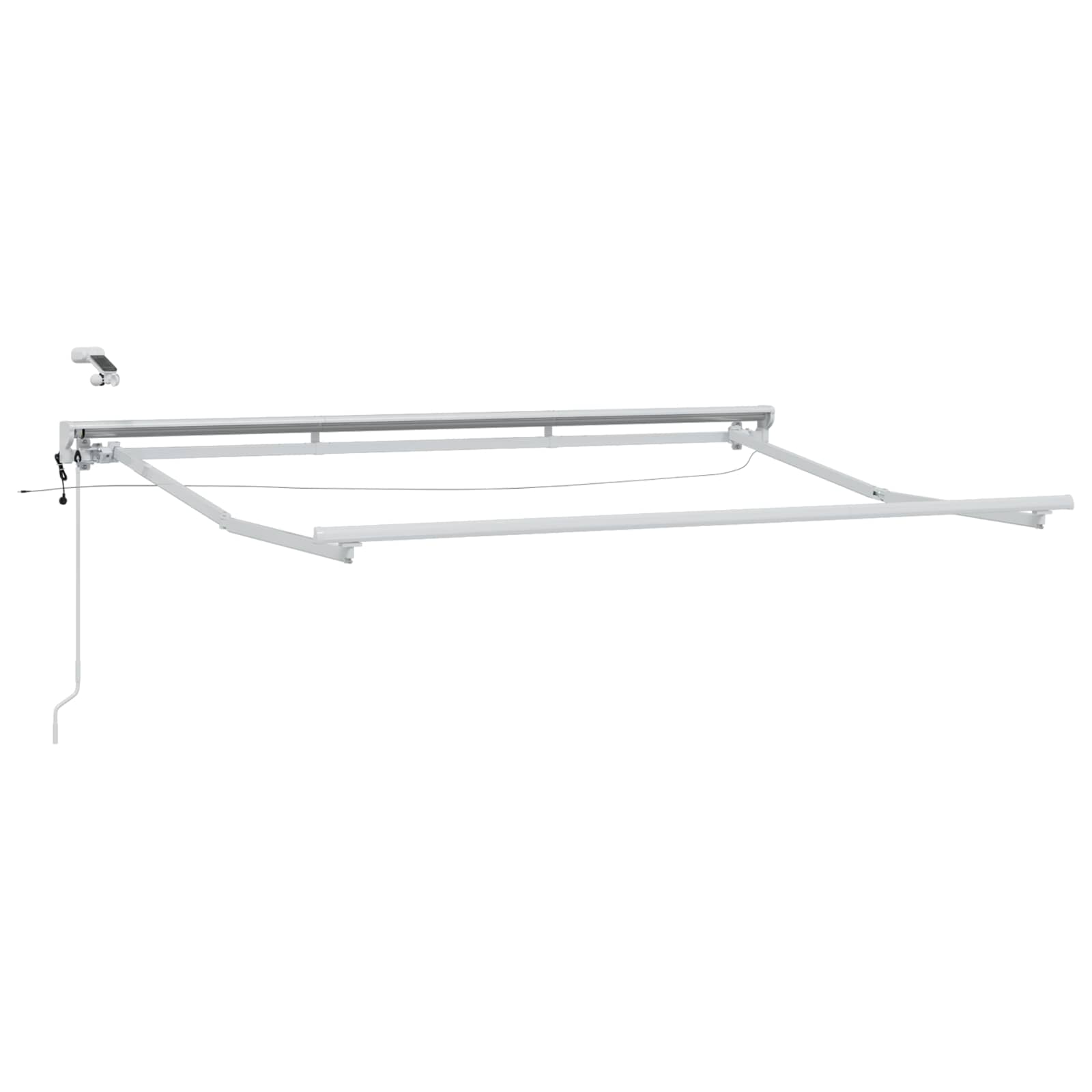 vidaXL Elektrisch Zonnescherm Frame met LED's Wit 2,5 x 2 m Aluminium
