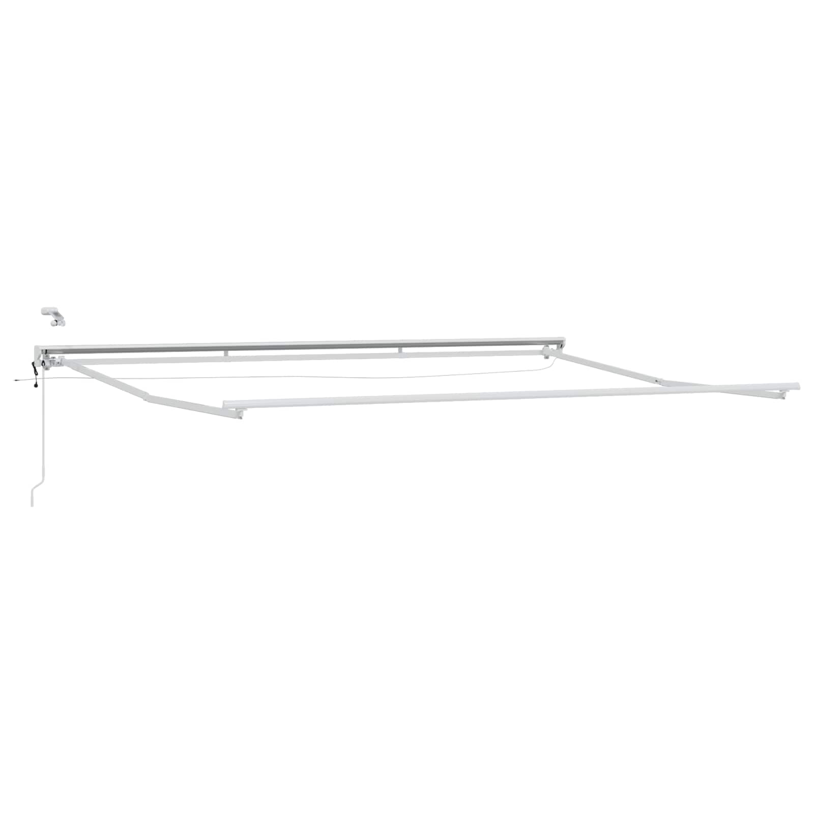 vidaXL Elektrisch Zonnescherm Frame met LED's Wit 2,5 x 2 m Aluminium