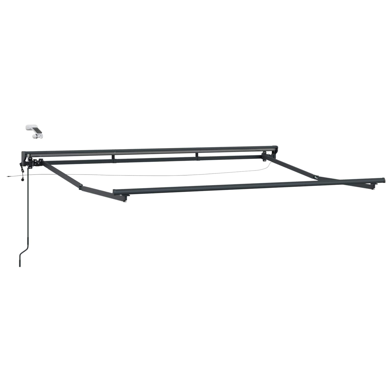 vidaXL Elektrisch Zonnescherm Frame met LED's Wit 2,5 x 2 m Aluminium