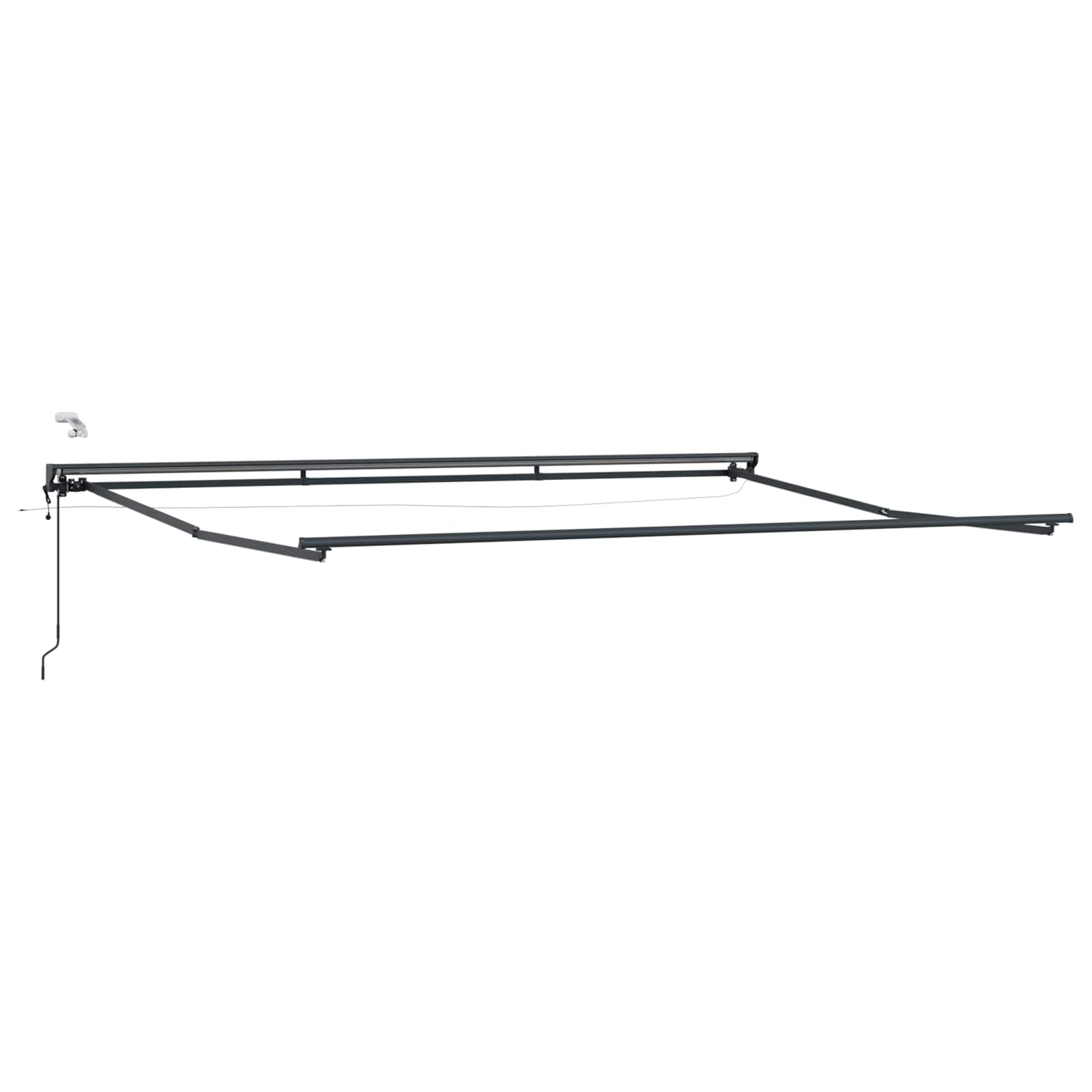 vidaXL Elektrisch Zonnescherm Frame met LED's Wit 2,5 x 2 m Aluminium