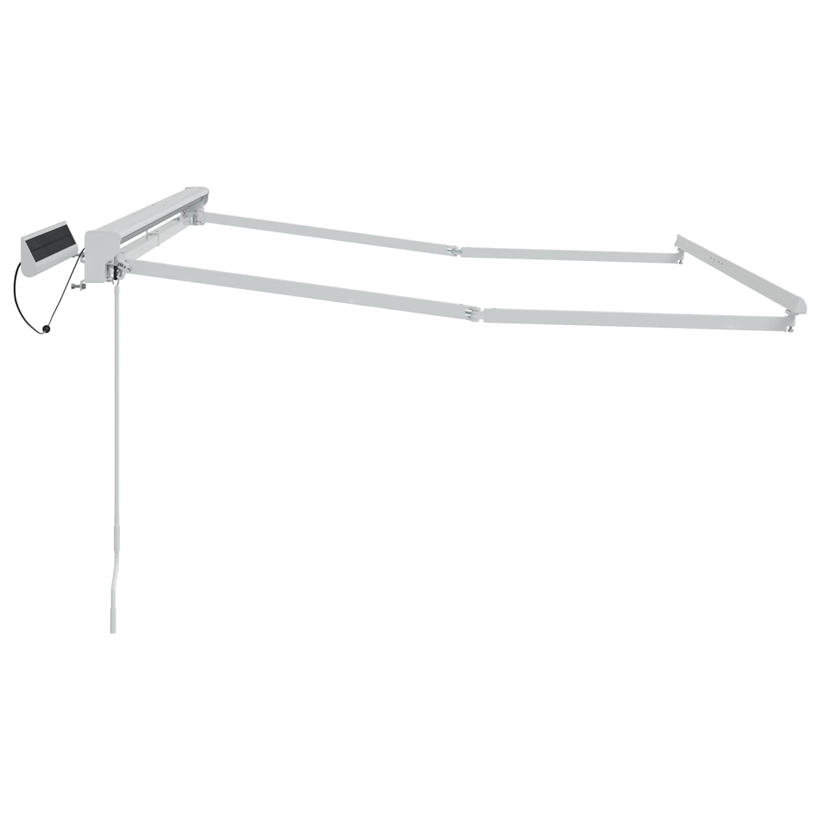 vidaXL Elektrisch uitschuifbaar zonnescherm frame Wit 2,5 x 2 m Staal