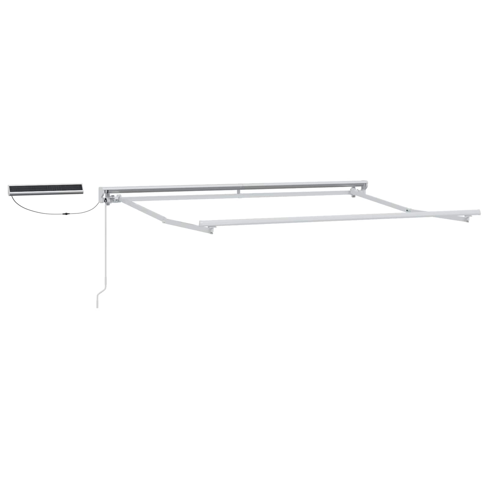 vidaXL Elektrisch uitschuifbaar zonnescherm frame Wit 2,5 x 2 m Staal