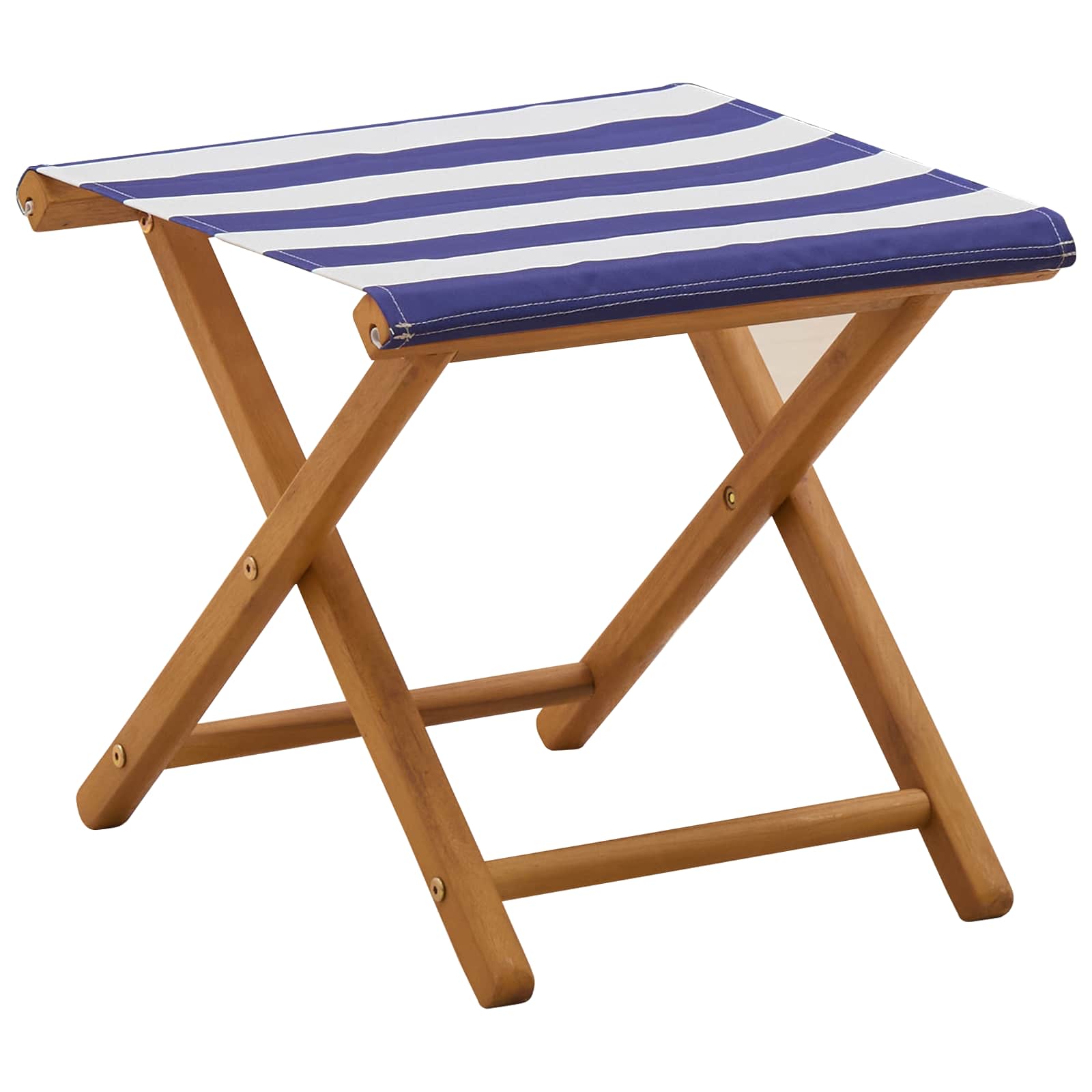 vidaXL Ligstoel 2 pcs massief eucalyptushout Blauw en Wit