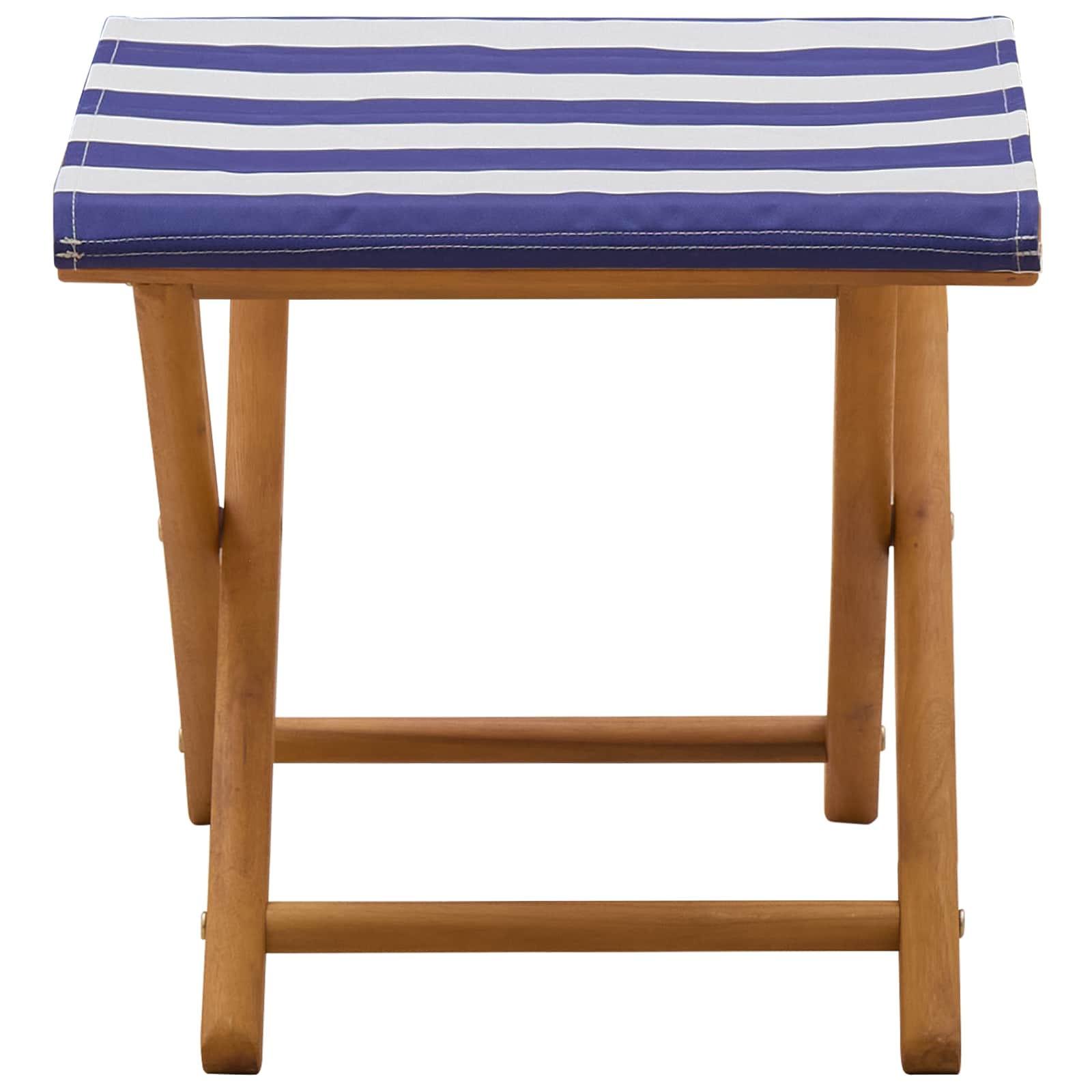 vidaXL Ligstoel 2 pcs massief eucalyptushout Blauw en Wit