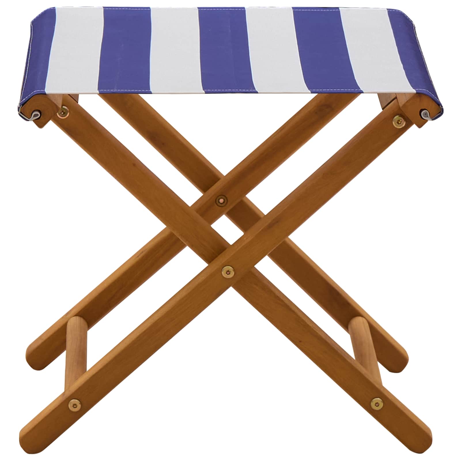 vidaXL Ligstoel 2 pcs massief eucalyptushout Blauw en Wit