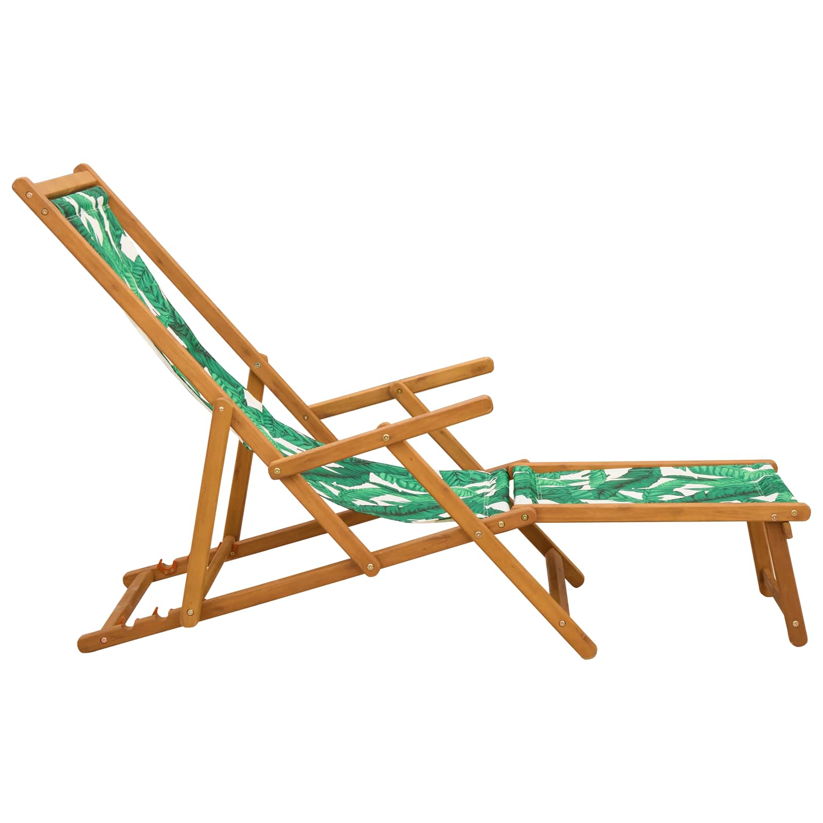 vidaXL Opvouwbare zonnebed 3 Positie Massief Eucalyptus Hout