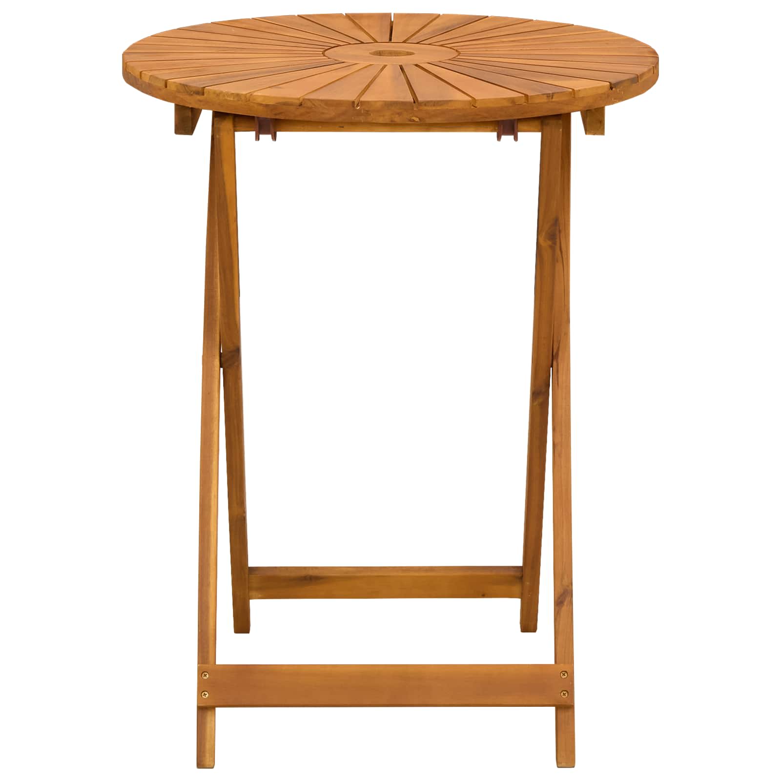 vidaXL Vouw Tuin Tafel Naturel Ø60 x 75 cm Massief Acaciahout