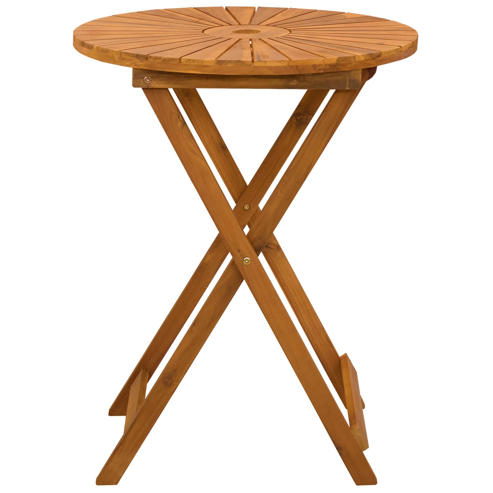 vidaXL Vouw Tuin Tafel Naturel Ø60 x 75 cm Massief Acaciahout