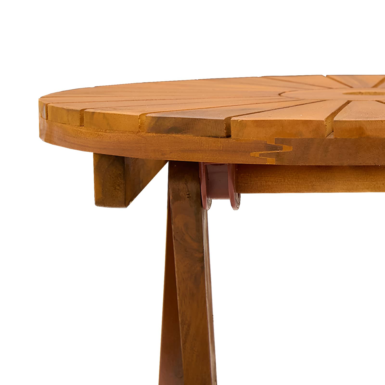 vidaXL Vouw Tuin Tafel Naturel Ø60 x 75 cm Massief Acaciahout