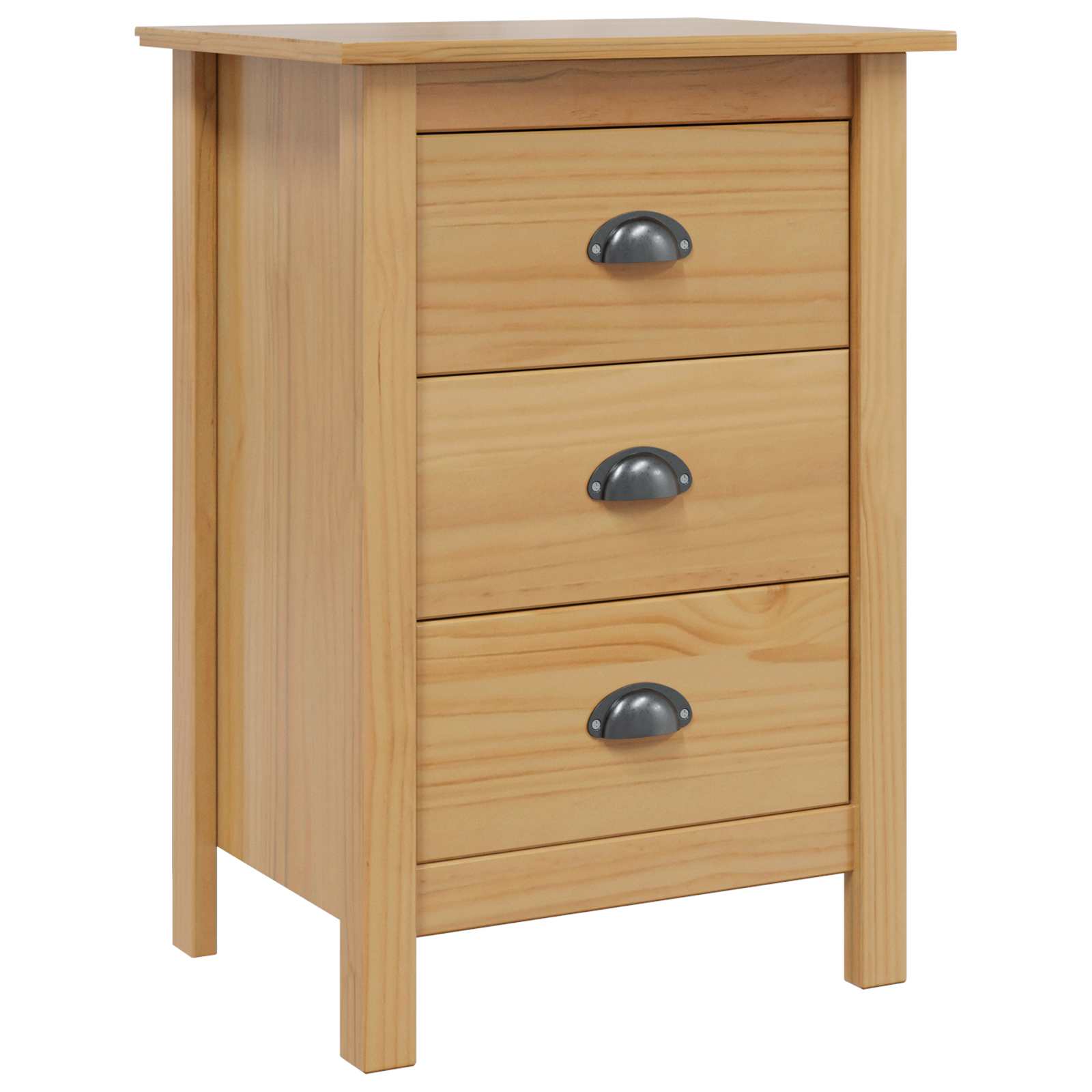 vidaXL Nachtkastje Honingbruin 46 x 35 x 65 cm Massief Vurenhout