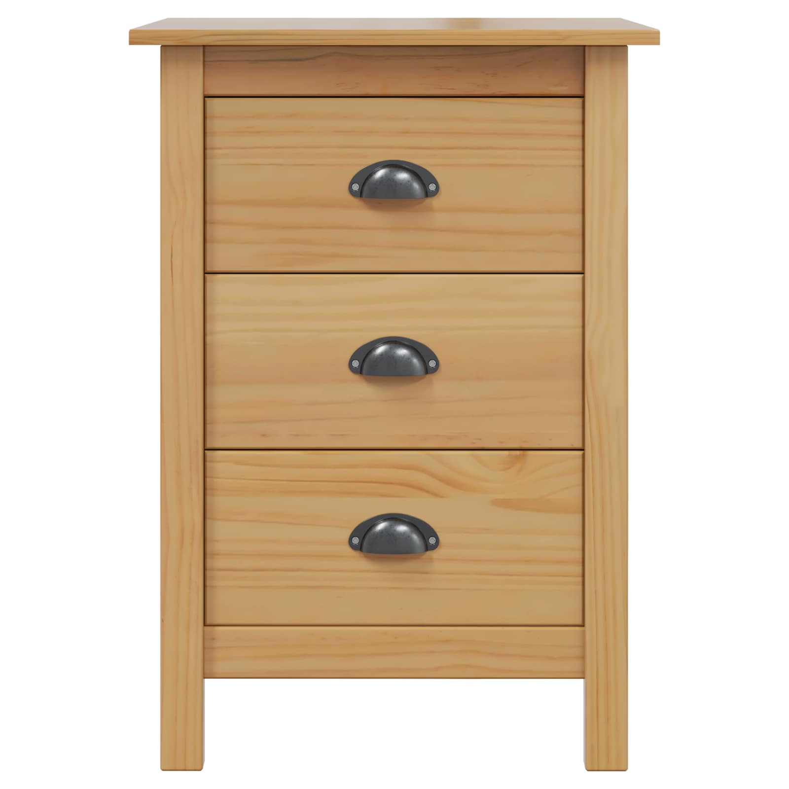 vidaXL Nachtkastje Honingbruin 46 x 35 x 65 cm Massief Vurenhout