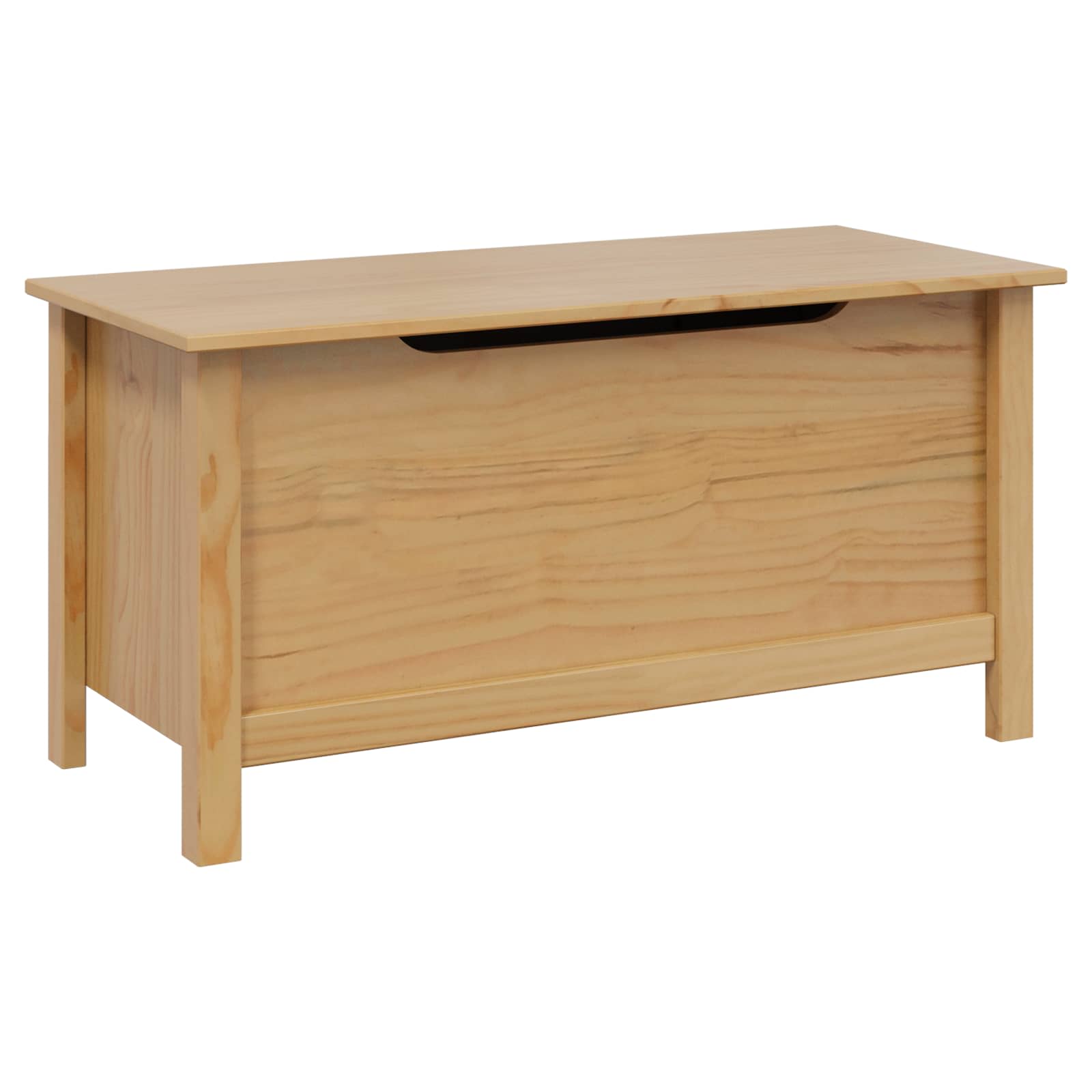 vidaXL Opbergbox Honingbruin 90 x 40 x 45 cm Massief Vurenhout