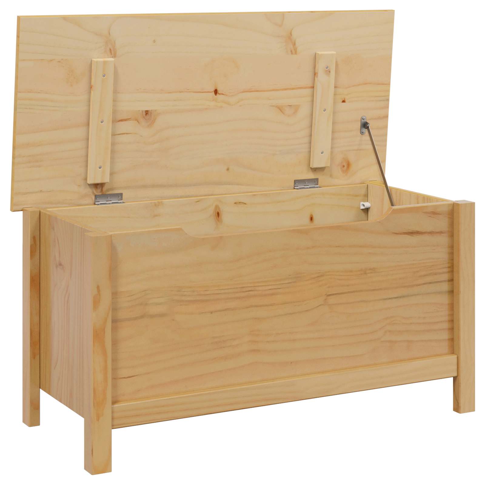 vidaXL Opbergbox Honingbruin 90 x 40 x 45 cm Massief Vurenhout