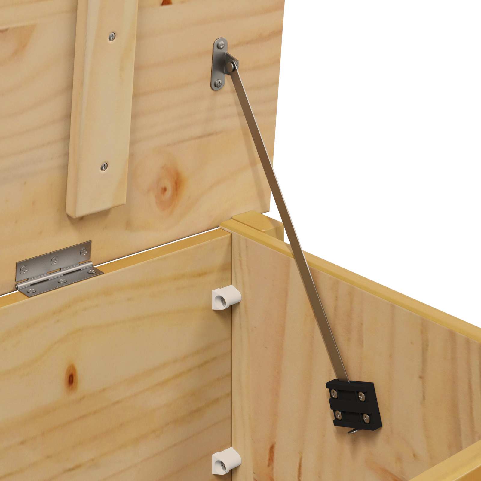 vidaXL Opbergbox Honingbruin 90 x 40 x 45 cm Massief Vurenhout