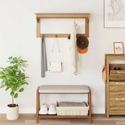 vidaXL Kapstok Honingbruin 90 x 35 x 41.5 cm Massief Vurenhout