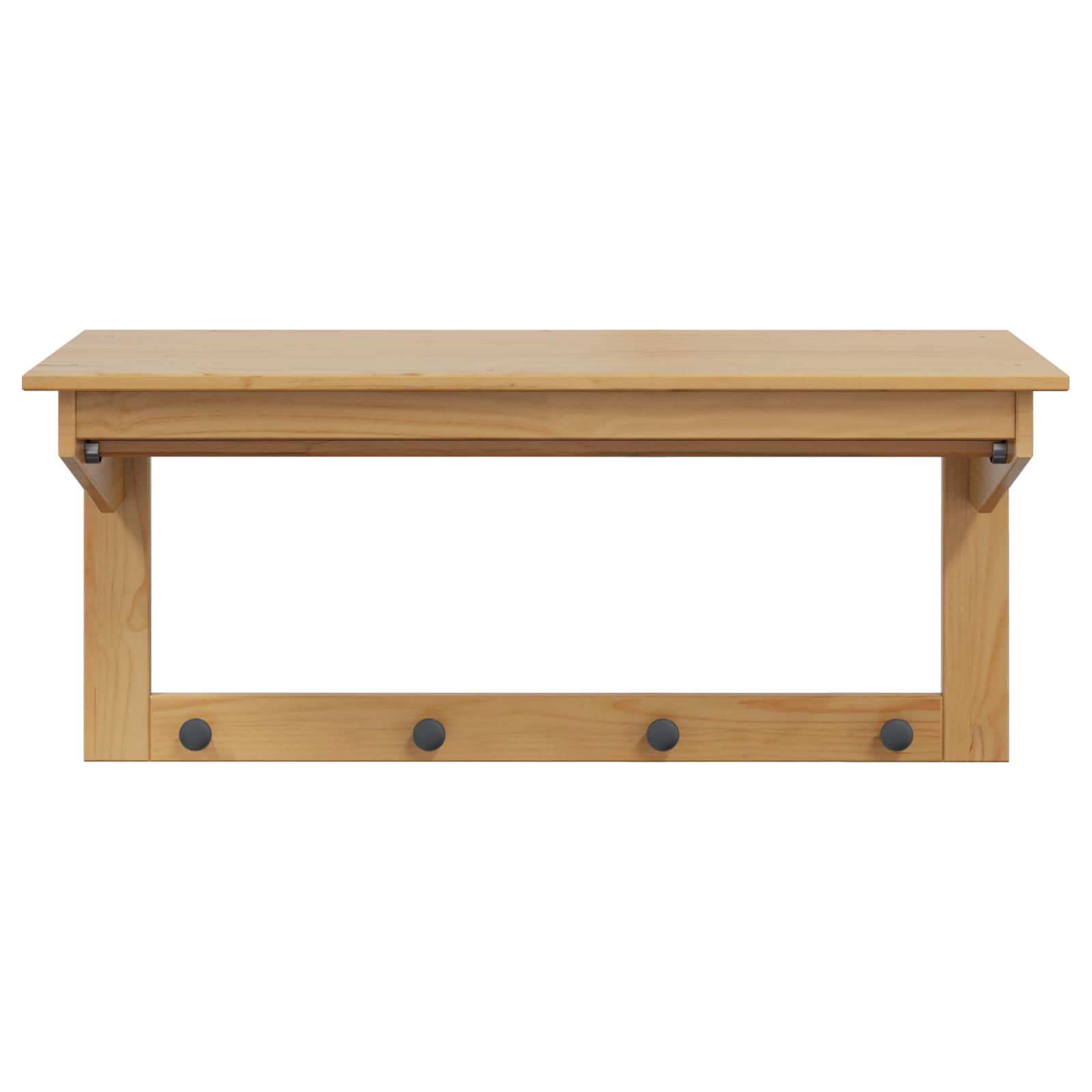 vidaXL Kapstok Honingbruin 90 x 35 x 41.5 cm Massief Vurenhout
