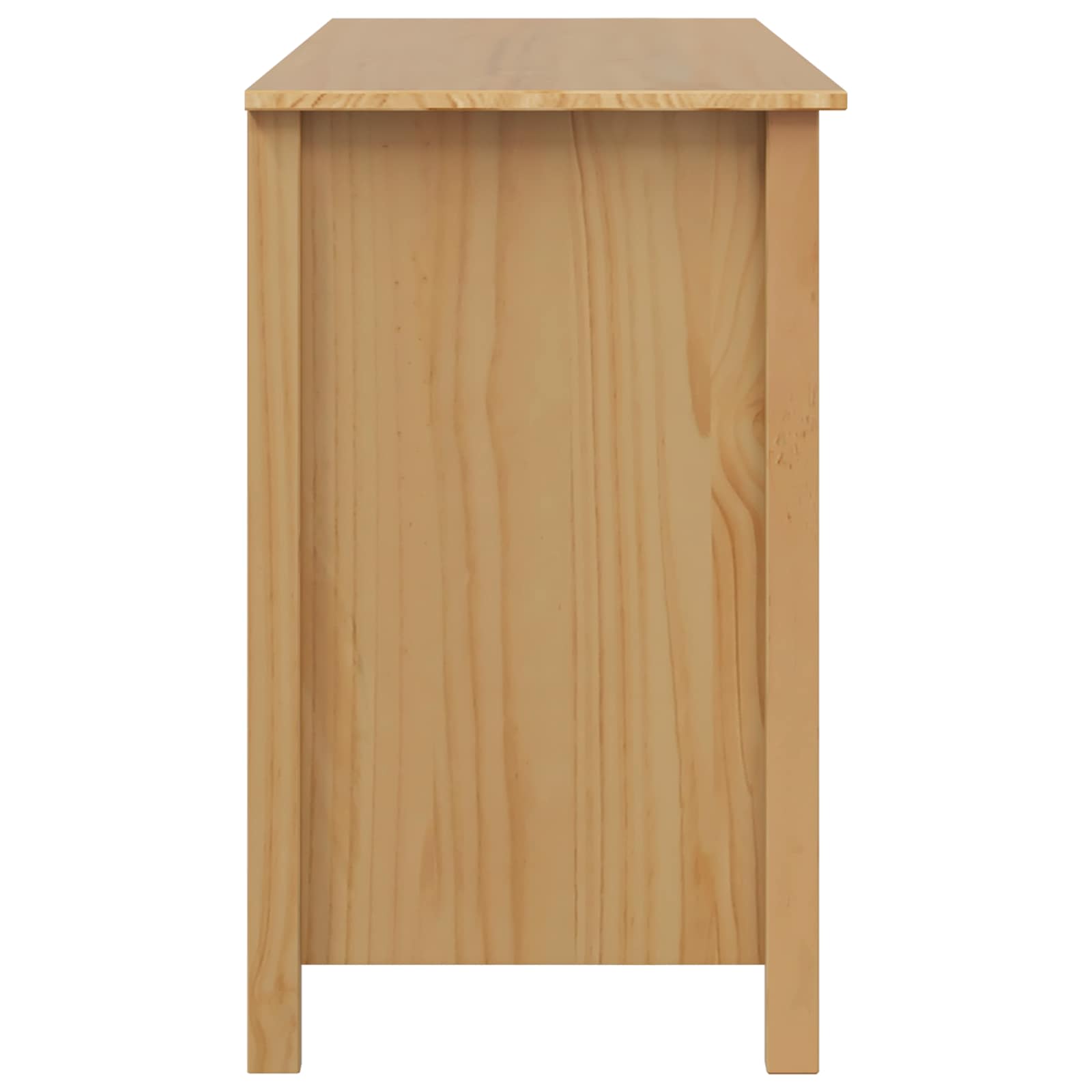 vidaXL Bureau met lades Honingbruin 100 x 45 x 74 cm Massief Vurenhout