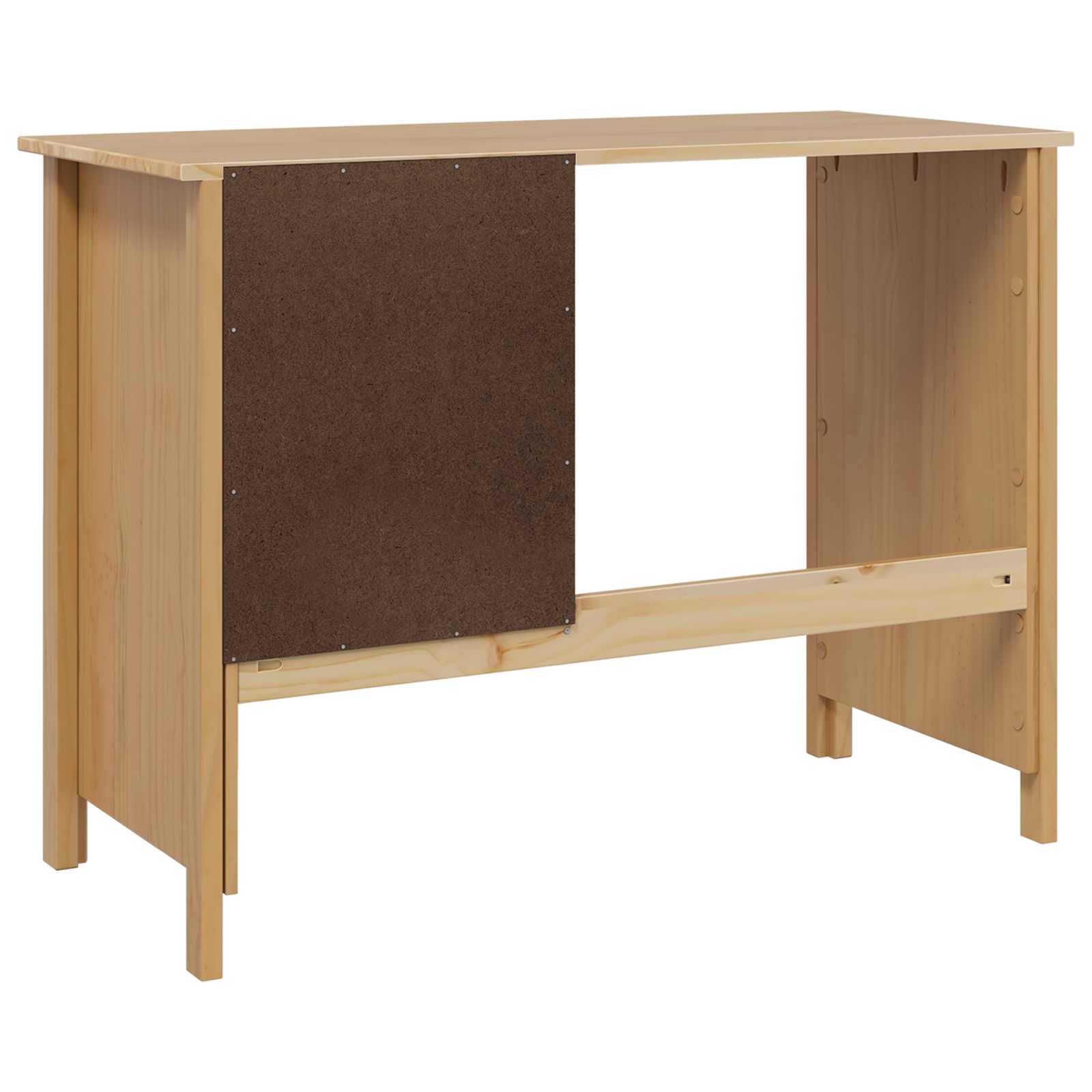 vidaXL Bureau met lades Honingbruin 100 x 45 x 74 cm Massief Vurenhout