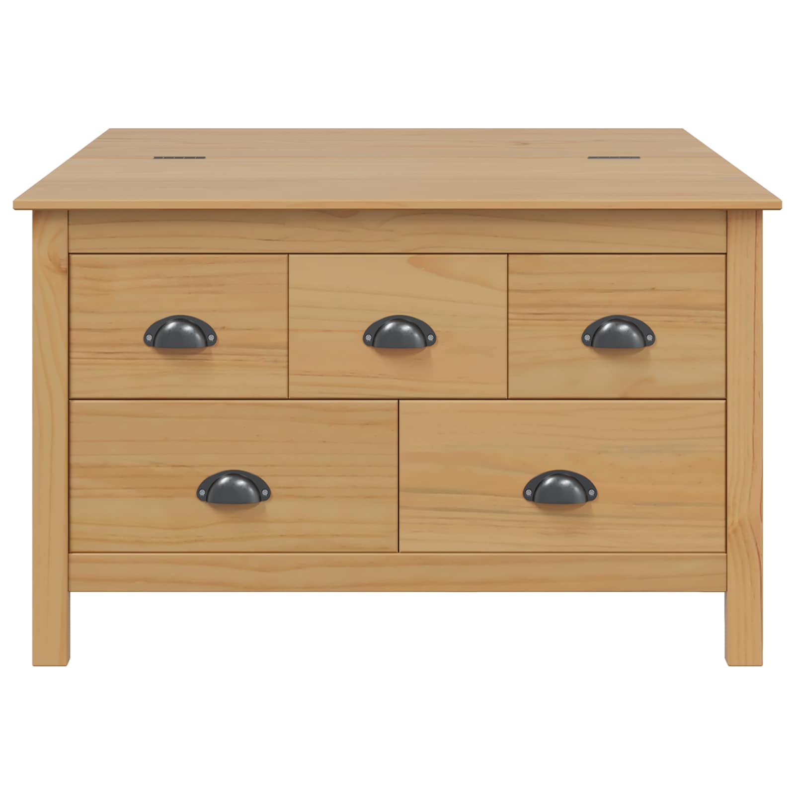 vidaXL Salontafel Honingbruin 79.5 x 79.5 x 49 cm Massief Vurenhout