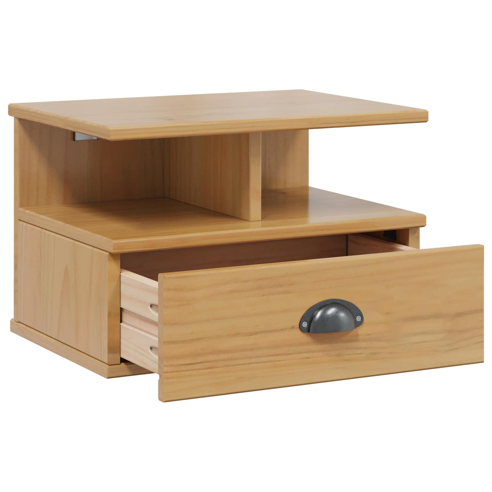vidaXL Nachtkastje Honingbruin 40 x 31 x 27 cm Massief Vurenhout