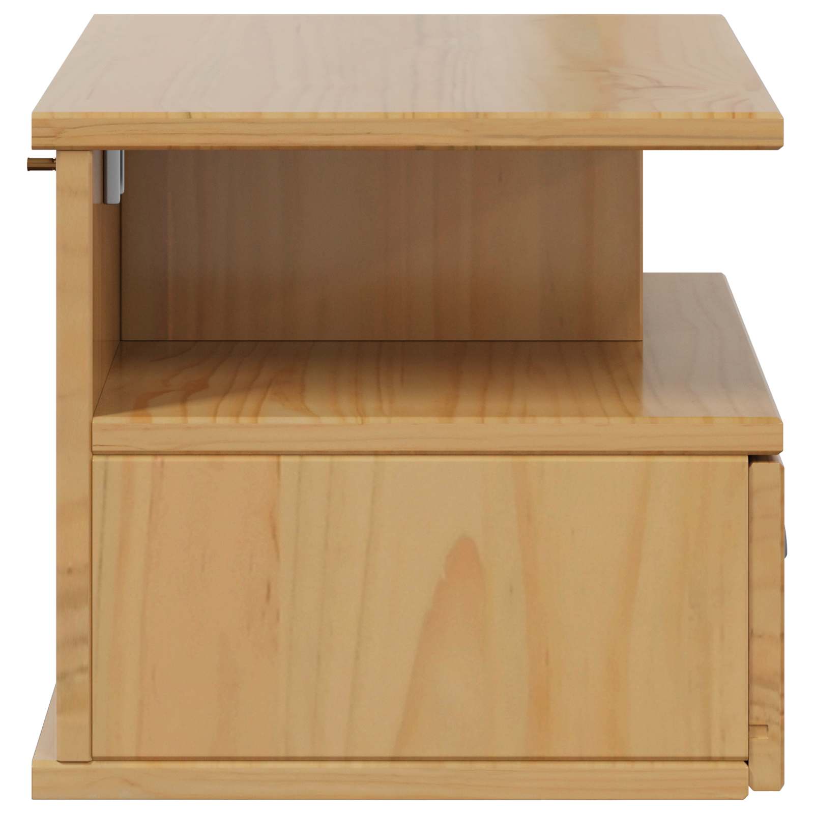 vidaXL Nachtkastje Honingbruin 40 x 31 x 27 cm Massief Vurenhout