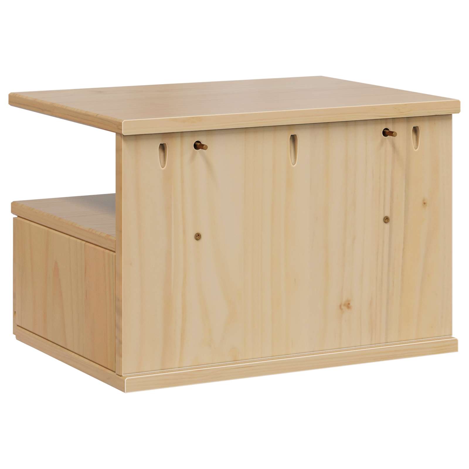 vidaXL Nachtkastje Honingbruin 40 x 31 x 27 cm Massief Vurenhout