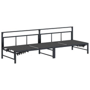 vidaXL Ligstoel Zwart 200 x 62 x 59,5 cm Textileen