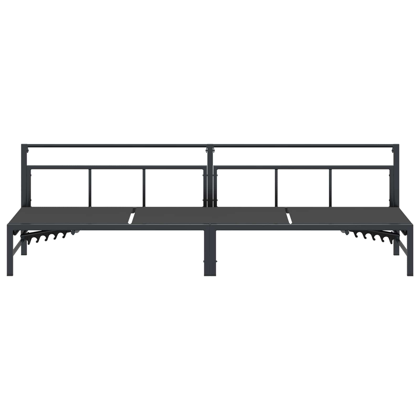 vidaXL Ligstoel Zwart 200 x 62 x 59,5 cm Textileen