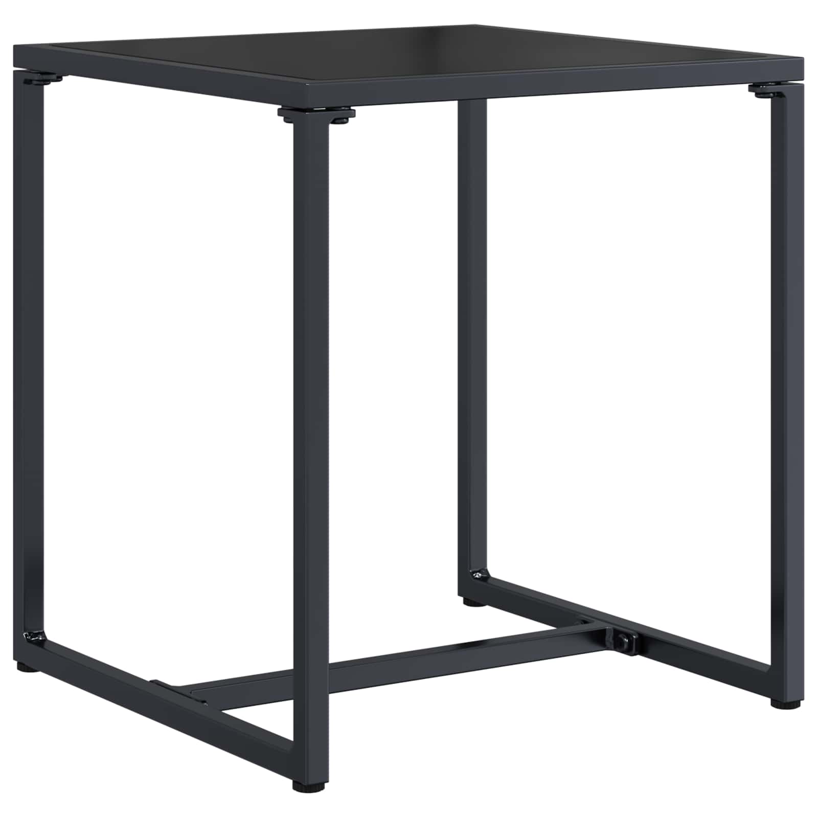 vidaXL Tuinbankenset 3 pcs Zwart en Anthraciet Staal