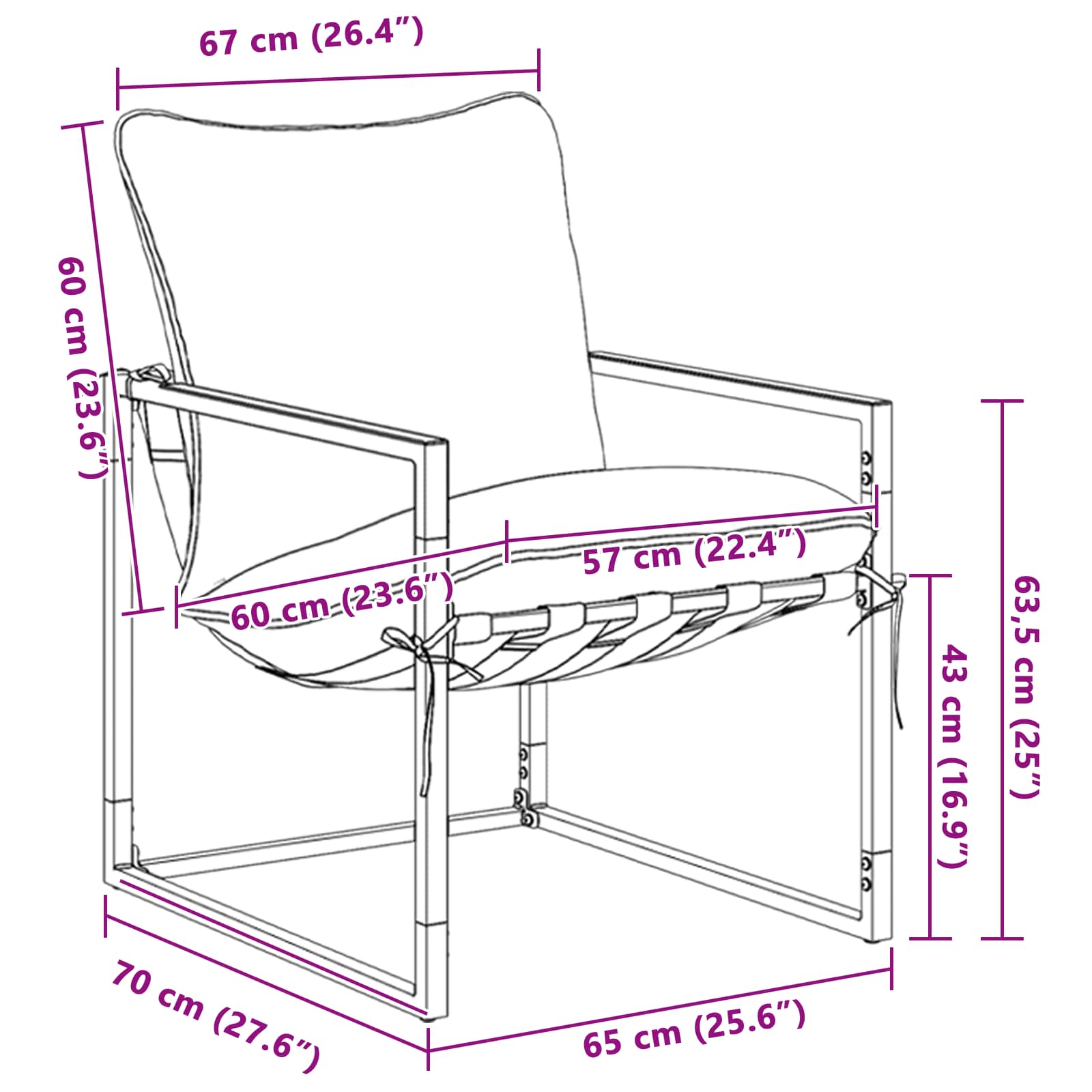 vidaXL Tuinbankenset 3 pcs Zwart en Anthraciet Staal