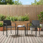 vidaXL Tuinstoelen 2 pcs Zwart en Anthraciet 53,5 x 59 x 77 cm
