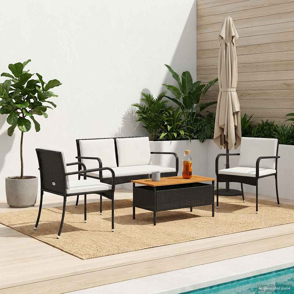 vidaXL Tuin set met kussen staal