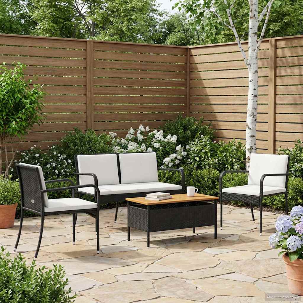 vidaXL Tuin set met kussen staal