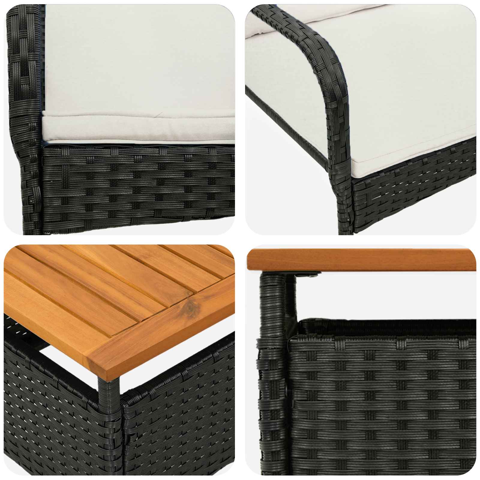 vidaXL Tuin set met kussen staal