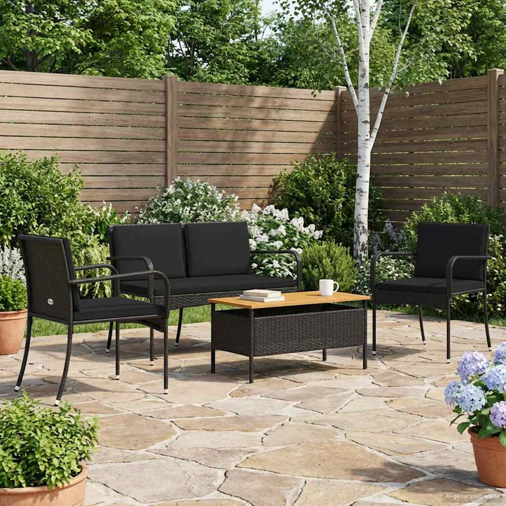 vidaXL Tuin set met kussen staal