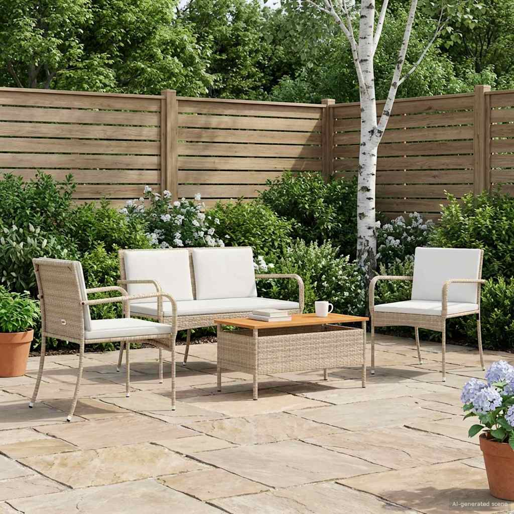 vidaXL Tuin set met kussen staal