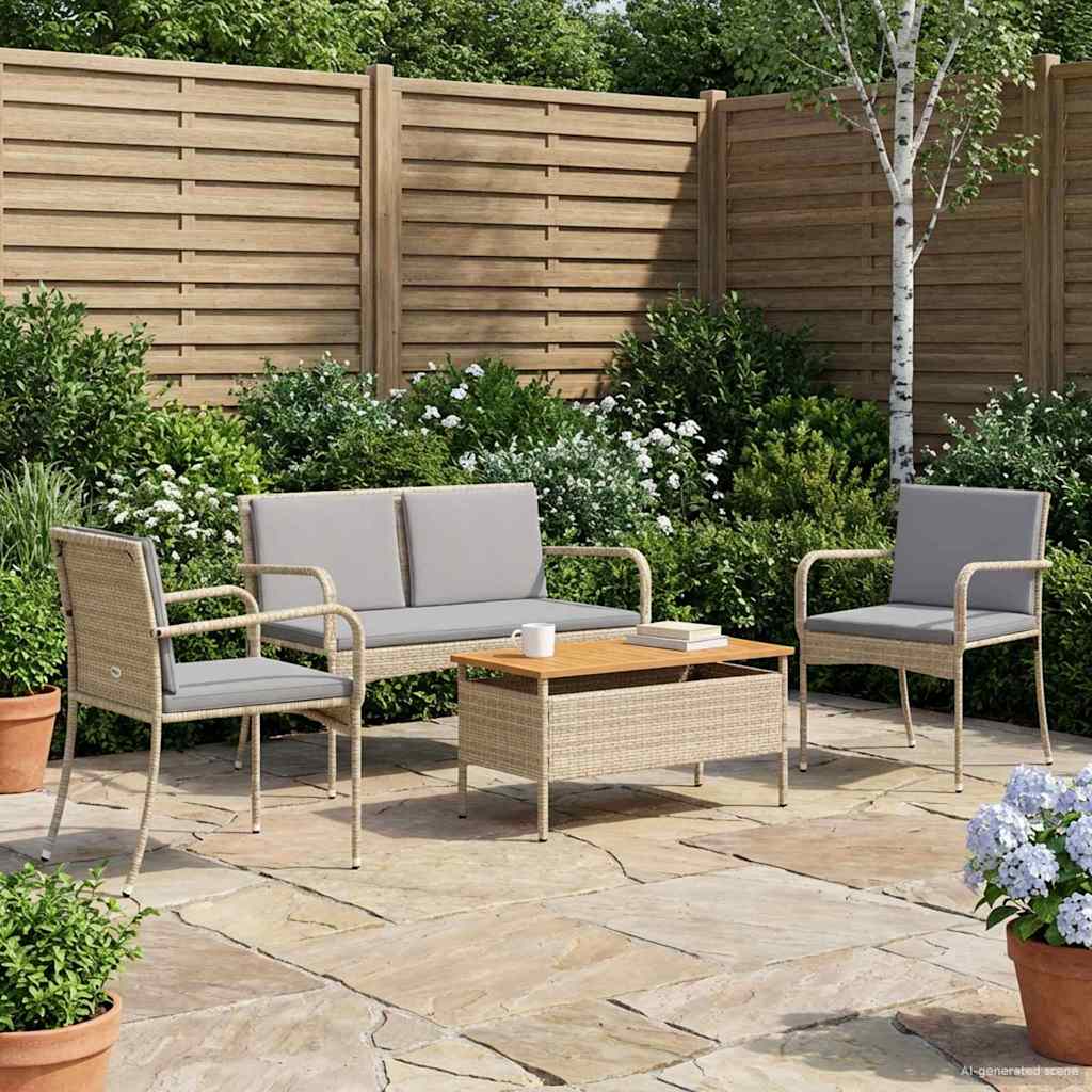 vidaXL Tuin set met kussen staal