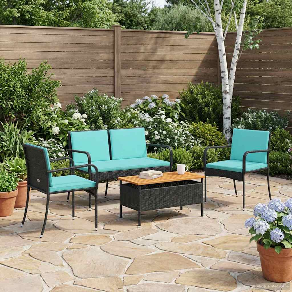 vidaXL Tuin set met kussen staal