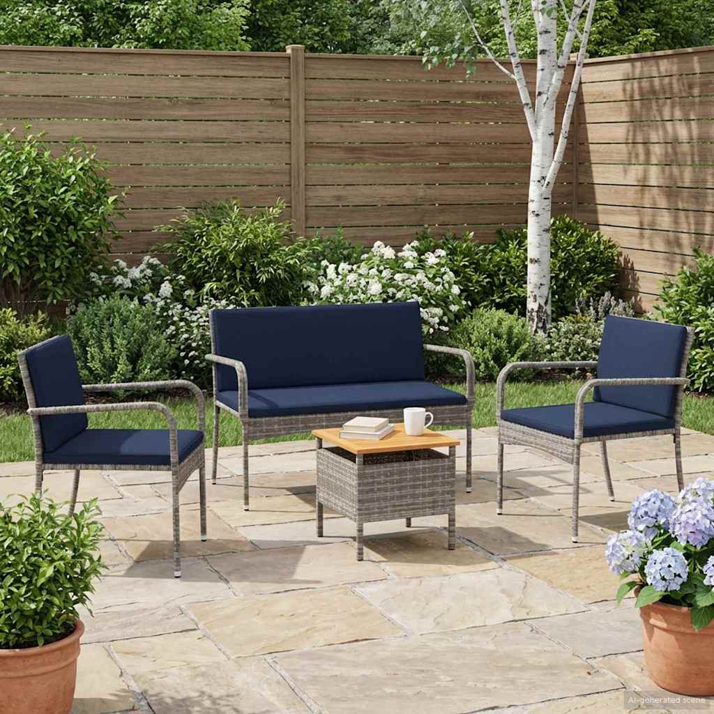 vidaXL Tuin set met kussen staal