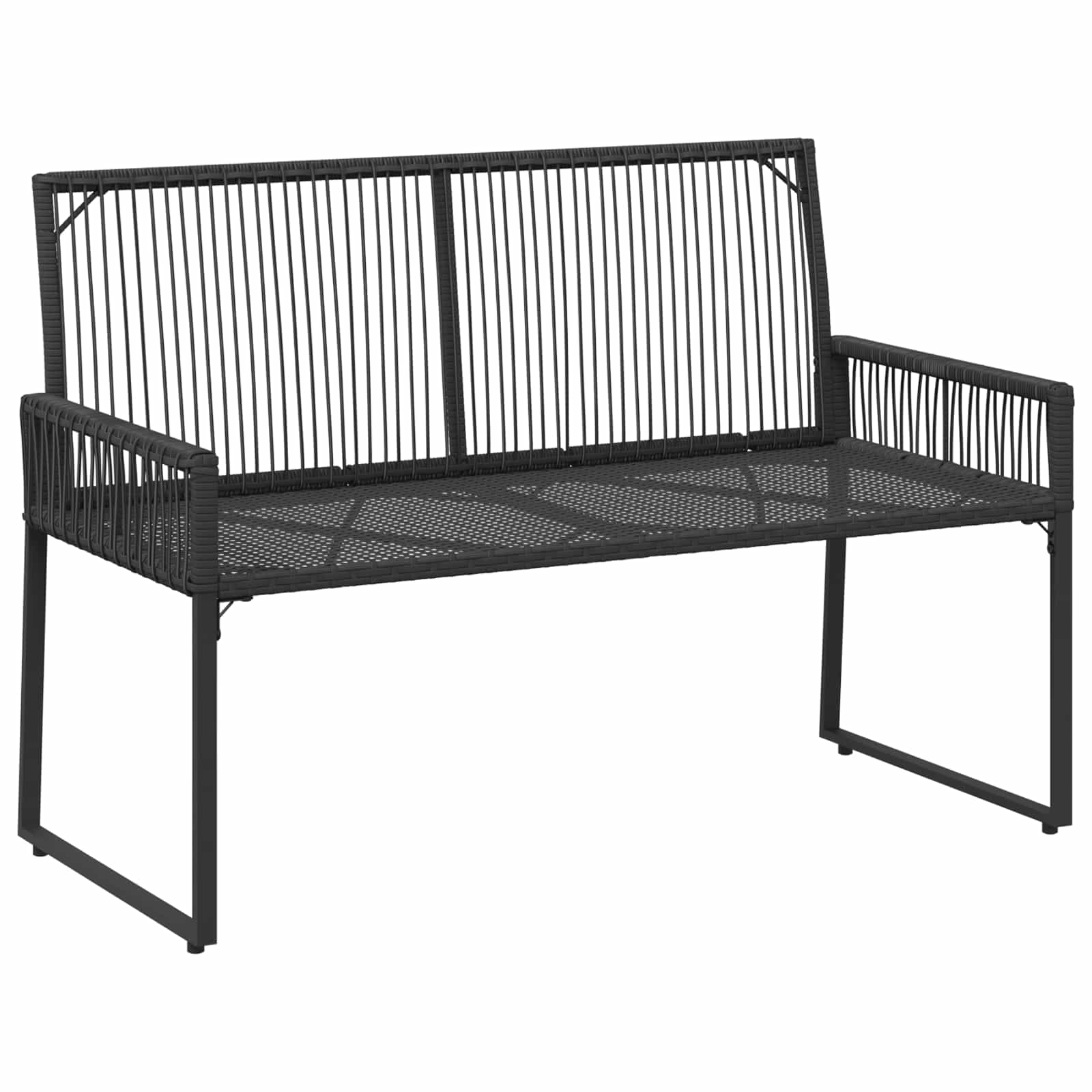 vidaXL Tuinset met kussen 4 stuks Zwart en crème Wit polyrattan