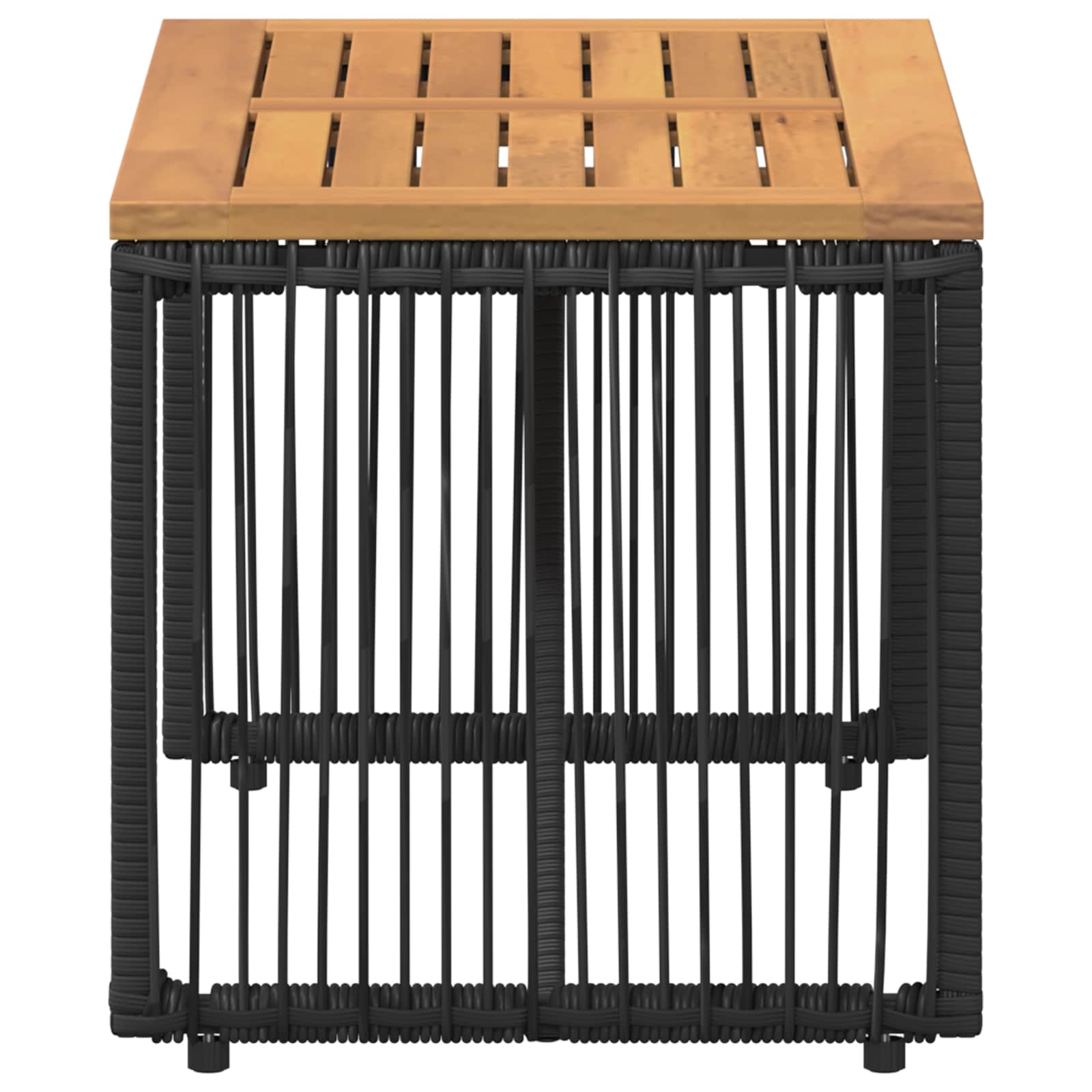 vidaXL Buiten Tafel Zwart en Bruin 80 x 40 x 40 cm poly rattan