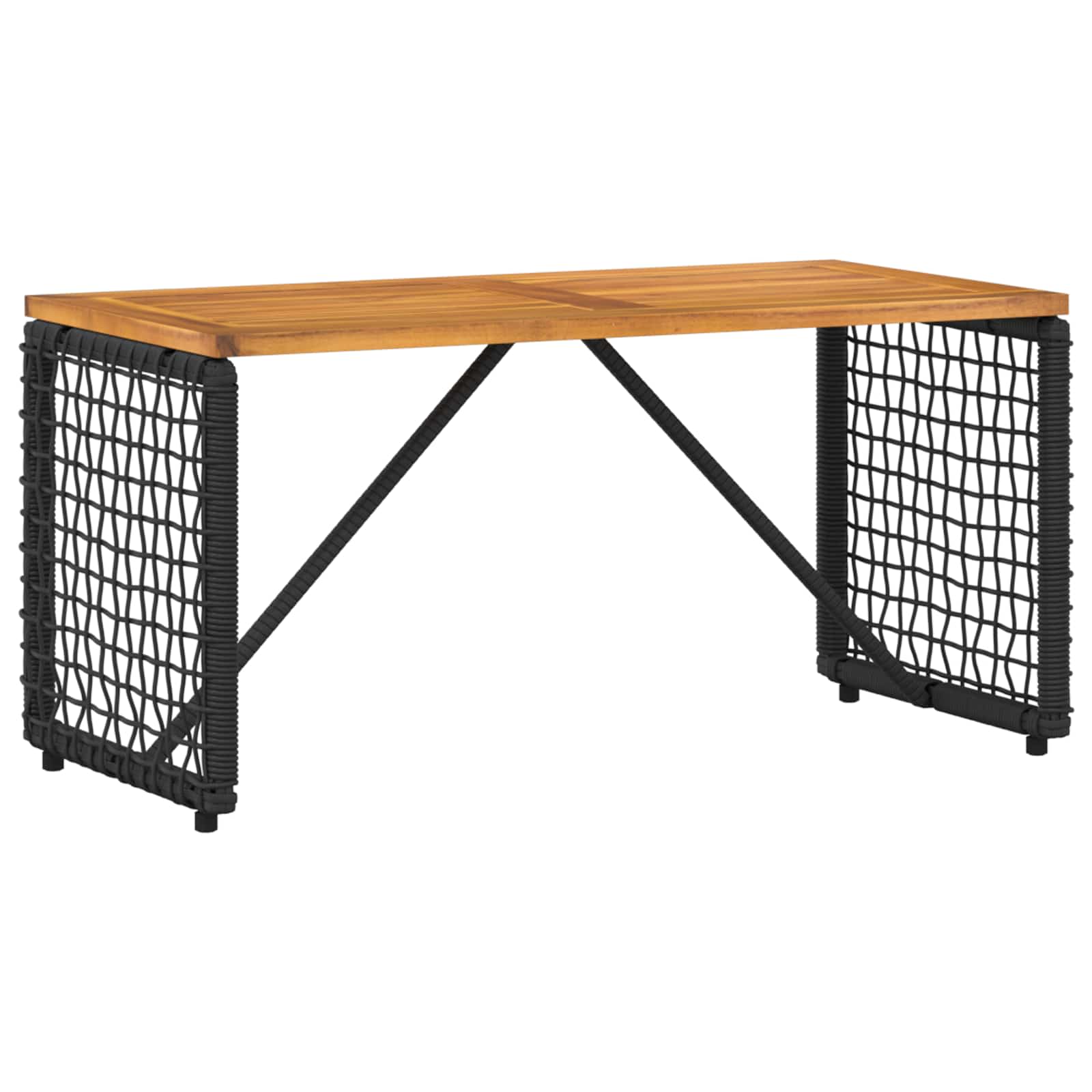 vidaXL Buitenmeubelset met kussen 5 pcs Zwart en Wit