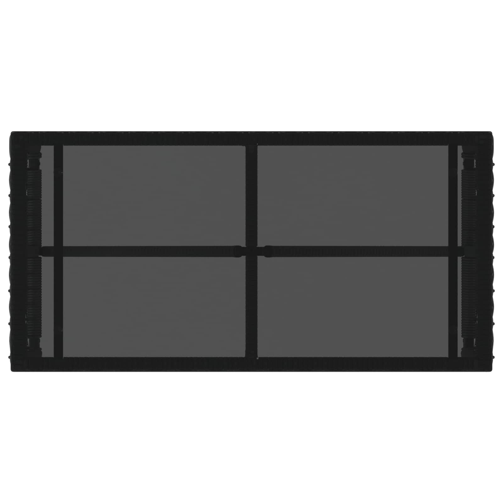 vidaXL Buiten Tafel Zwart 80 x 40 x 40 cm PE Rattan en Glas
