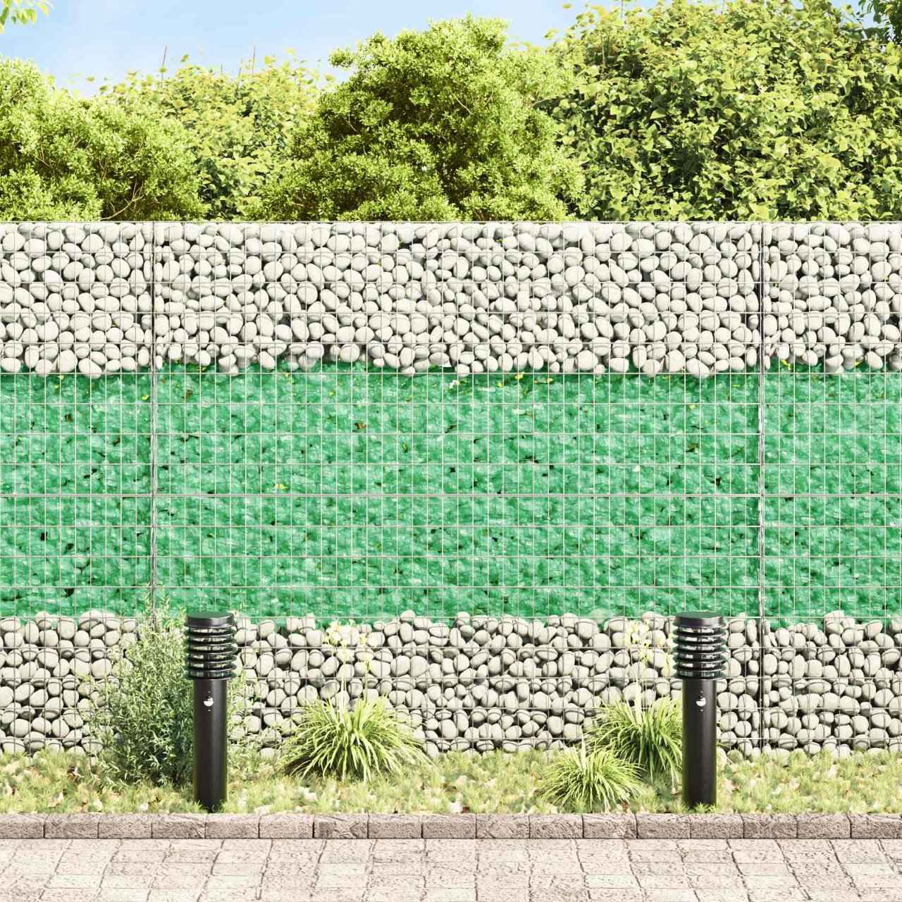 vidaXL Gabion stenen 25 kg groen 60-120 mm glas