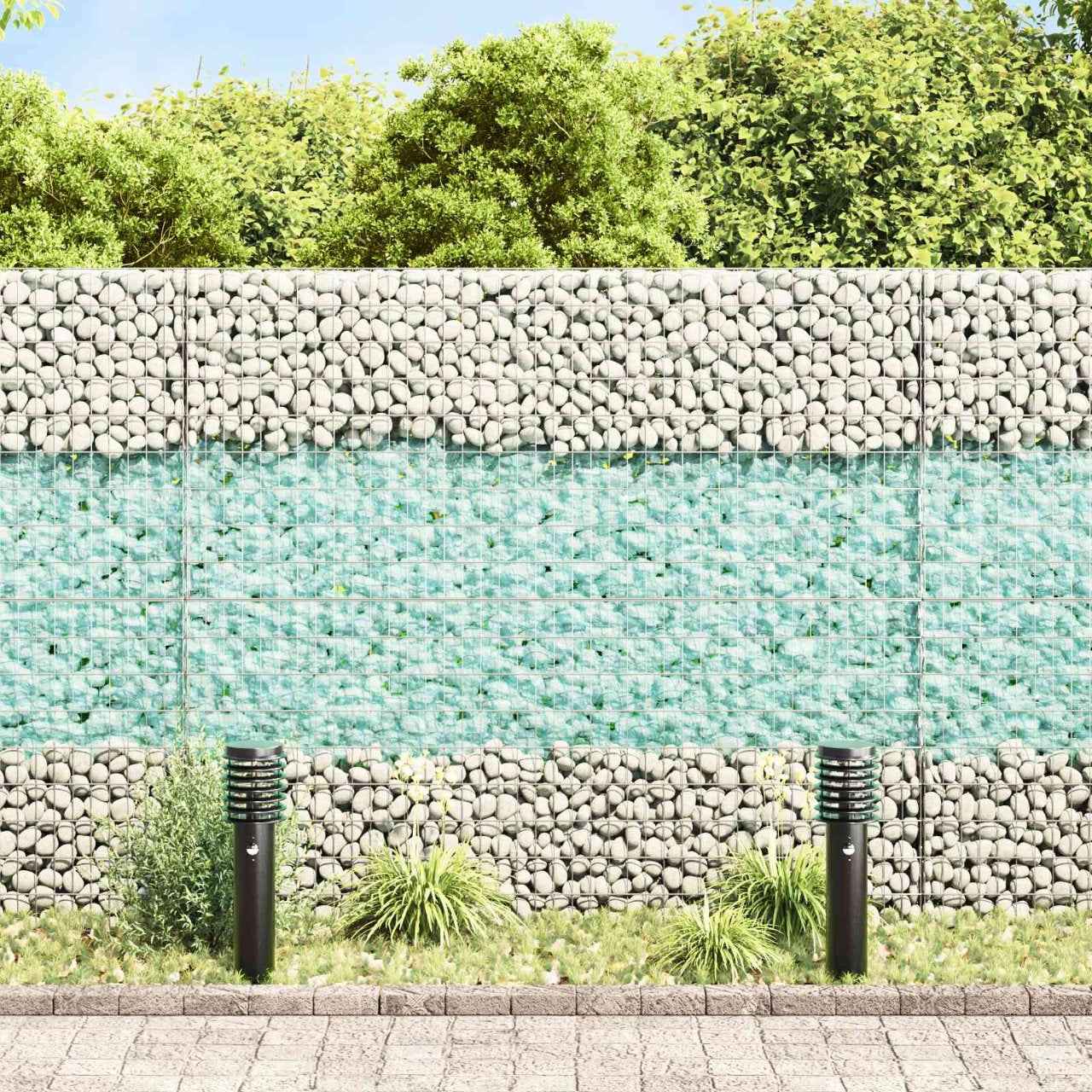 vidaXL Gabion stenen 25 kg groen 60-120 mm glas