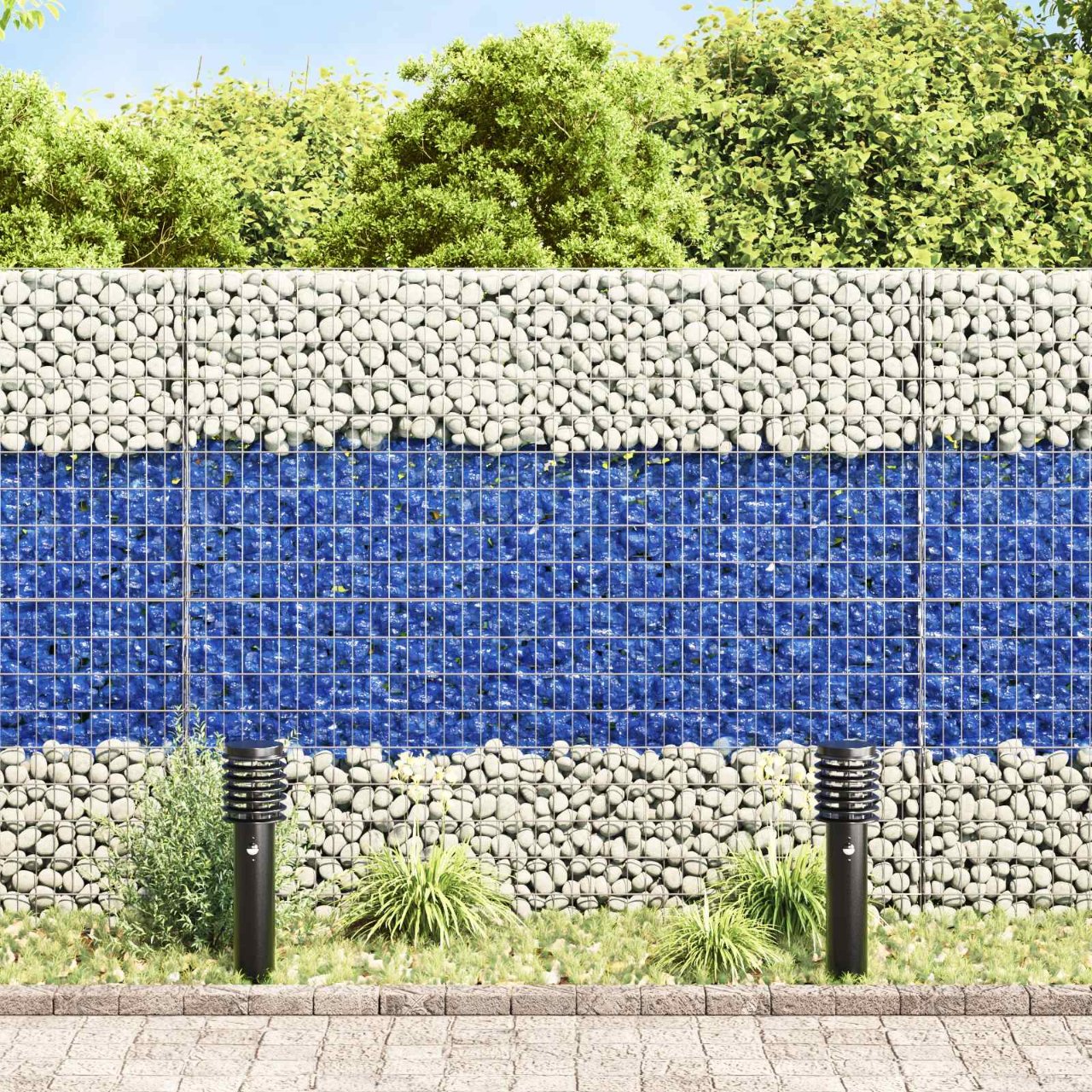 vidaXL Gabion stenen 25 kg groen 60-120 mm glas