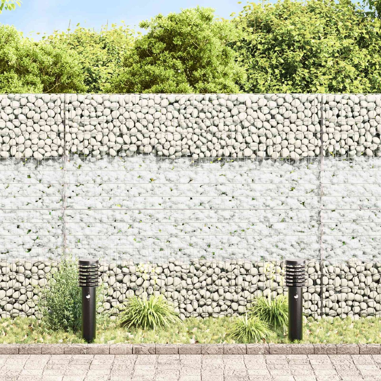 vidaXL Gabion stenen 25 kg groen 60-120 mm glas